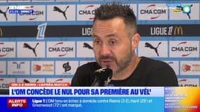 "Énervement", "frustration": Roberto De Zerbi s'exprime après le nul de l'OM contre Reims