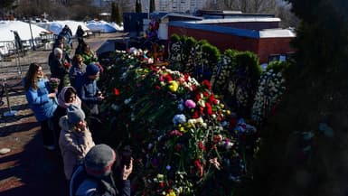 La tombe d'Alexeï Navalny, le 3 mars 2024