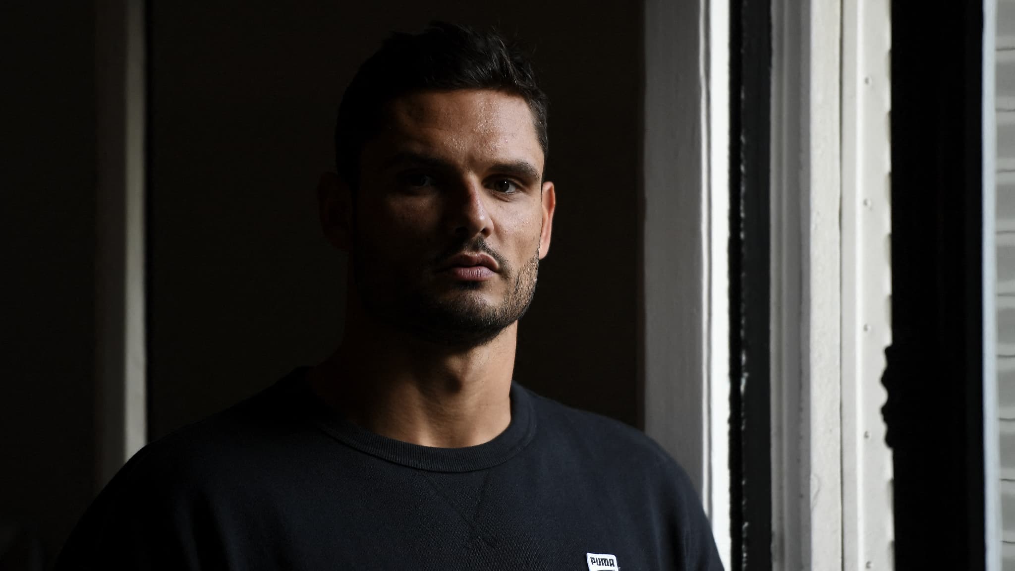Florent Manaudou prend la pose en octobre 2019 Florent Manaudou prend la pose en octobre 2019