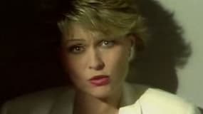 Jakie Quartz, dans le clip pour son single "Mise au point", en 1983.