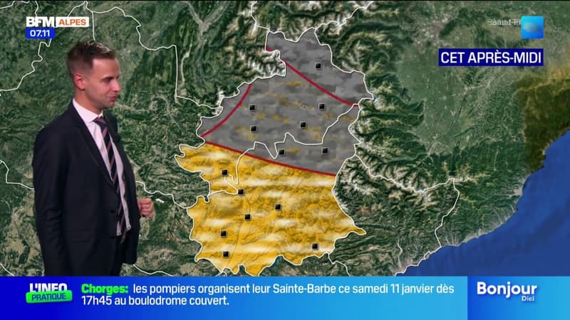 Météo Alpes du Sud: de la pluie et de la neige ce vendredi, jusqu'à 13°C à Manosque 