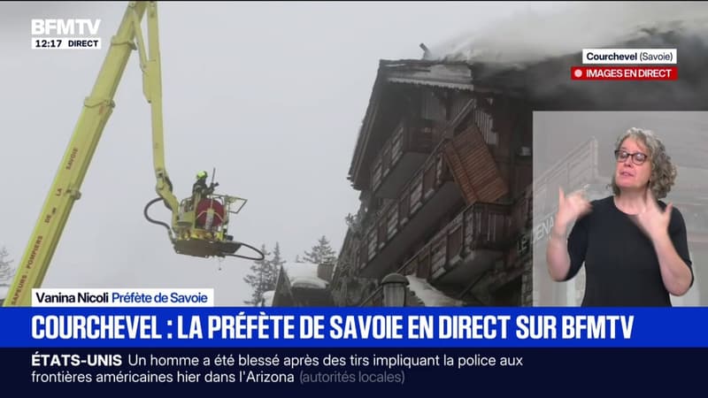 Incendie à Courchevel: "Le feu se propage depuis plus de 15 heures", affirme Vanina Nicoli, préfète de Savoie