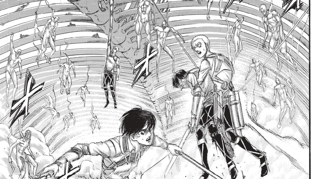 Une planche du tome 34 de "L'Attaque des Titans" Une planche du tome 34 de "L'Attaque des Titans"