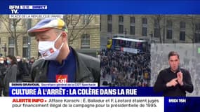 Denis Gravouil, secrétaire général de la CGT Spectacle, affirme que certains intermittents "vivent avec 40 euros par jour"