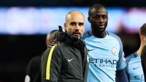 Pep Guardiola et Yaya Touré en 2017