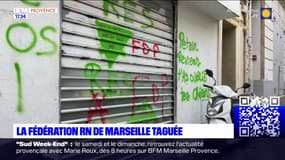Marseille: la fédération du Rassemblement national a été taguée 
