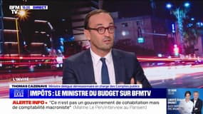 Budget 2025: "On est transparent depuis le premier jour" assure Thomas Cazenave, ministre délégué démissionnaire en charge des Comptes publics