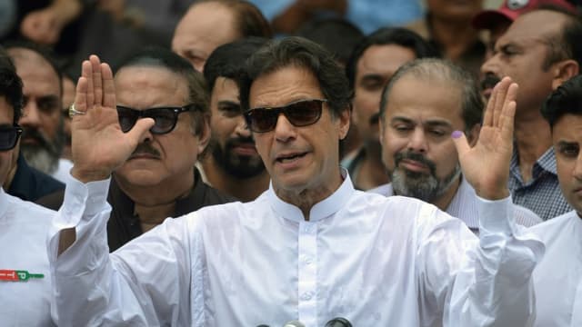 Imran Khan en juillet 2018 à Islamabad, au Pakistan