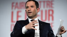 Benoît Hamon en meeting, le 26 janvier 2017.