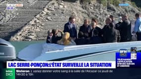 Dominique Faure, secrétaire d'état chargée de la Ruralité, était au lac de Serre-Ponçon pour surveiller la situation