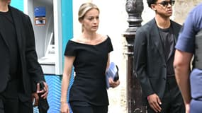 Audrey Crespo-Mara, l'épouse de Thierry Ardisson, aux obsèques de l'animateur, le 17 juillet 2025 à Paris