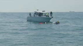 Franky Zapata sain et sauf après sa chute lors de sa tentative de traversée de la Manche
