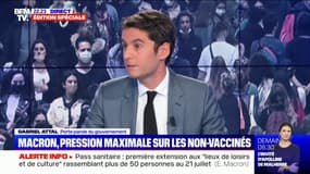 Pass sanitaire: les établissements qui ne l'appliquent pas "seront exposés à des sanctions pénales", rappelle Gabriel Attal