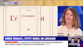 Les ouvrages d'Annie Ernaux s'arrachent après l'attribution de son prix Nobel de littérature