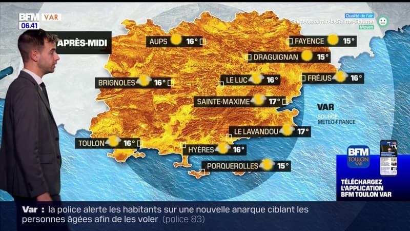 Météo Var: journée ensoleillée avec des températures douces