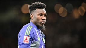André Onana avec Manchester United en mars 2025