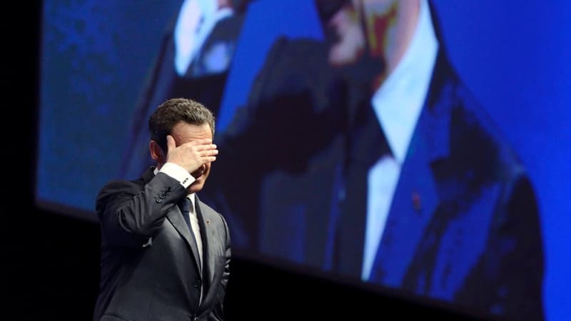 Nicolas Sarkozy en meeting à Nice en 2012, lors de la campagne présidentielle