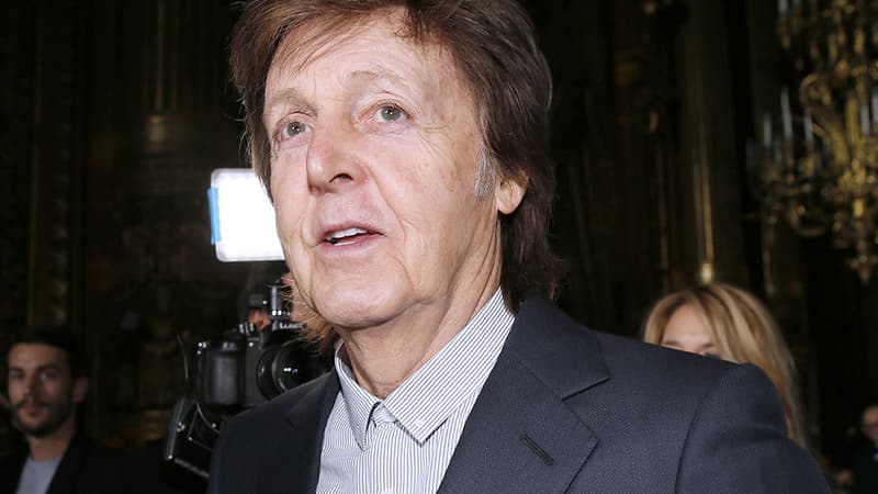 Paul McCartney à la Fashion week de Paris, le 7 mars 2016.