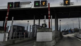 Sur l'autoroute A7 à la hauteur de Reventin-Vaugris dans l'Isère, le 27 janvier 2023