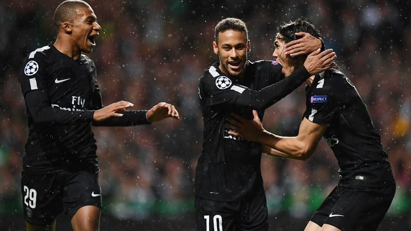Kylian Mbappé, Neymar et Edinson Cavani