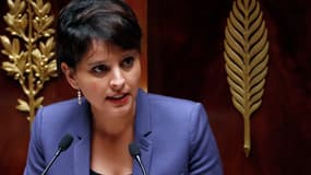 La ministre aux Droits des femmes, Najat Vallaud-Belkacem défend son projet de loi sur l'égalité hommes-femmes à l'Assemblée, le 20 janvier 2014.