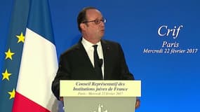 François Hollande au dîner du Crif. 