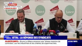 "Nous sommes très touchés du soutien que nous apporte l'ensemble de la nation", affirme Arnaud Rousseau, président de la FNSEA 
