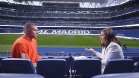 Kylian Mbappé avec la journaliste espagnole Ana Pastor