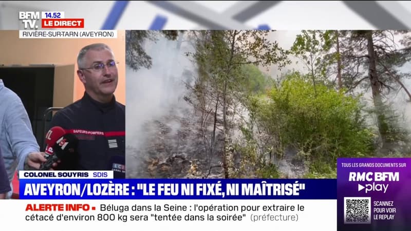 Incendie en Lozère et dans l'Aveyron: 