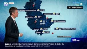 Météo Rhône: un samedi pluvieux, jusqu'à 22°C attendus à Lyon