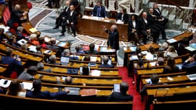 Le premier ministre François Bayrou à l'Assemblée Nationale, le 29 avril 2025 à Paris