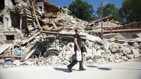 La quasi-totalité du village de Pescara del Tronto a été détruit par le séisme. 