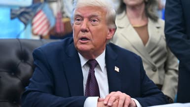 Le président américain Donald Trump, dans le bureau ovale de la Maison Blanche à Washington, DC, le 15 septembre 2025.