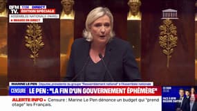 "Ce sont des miettes": Marine Le Pen estime que Michel Barnier n'a pas fait de "concessions"