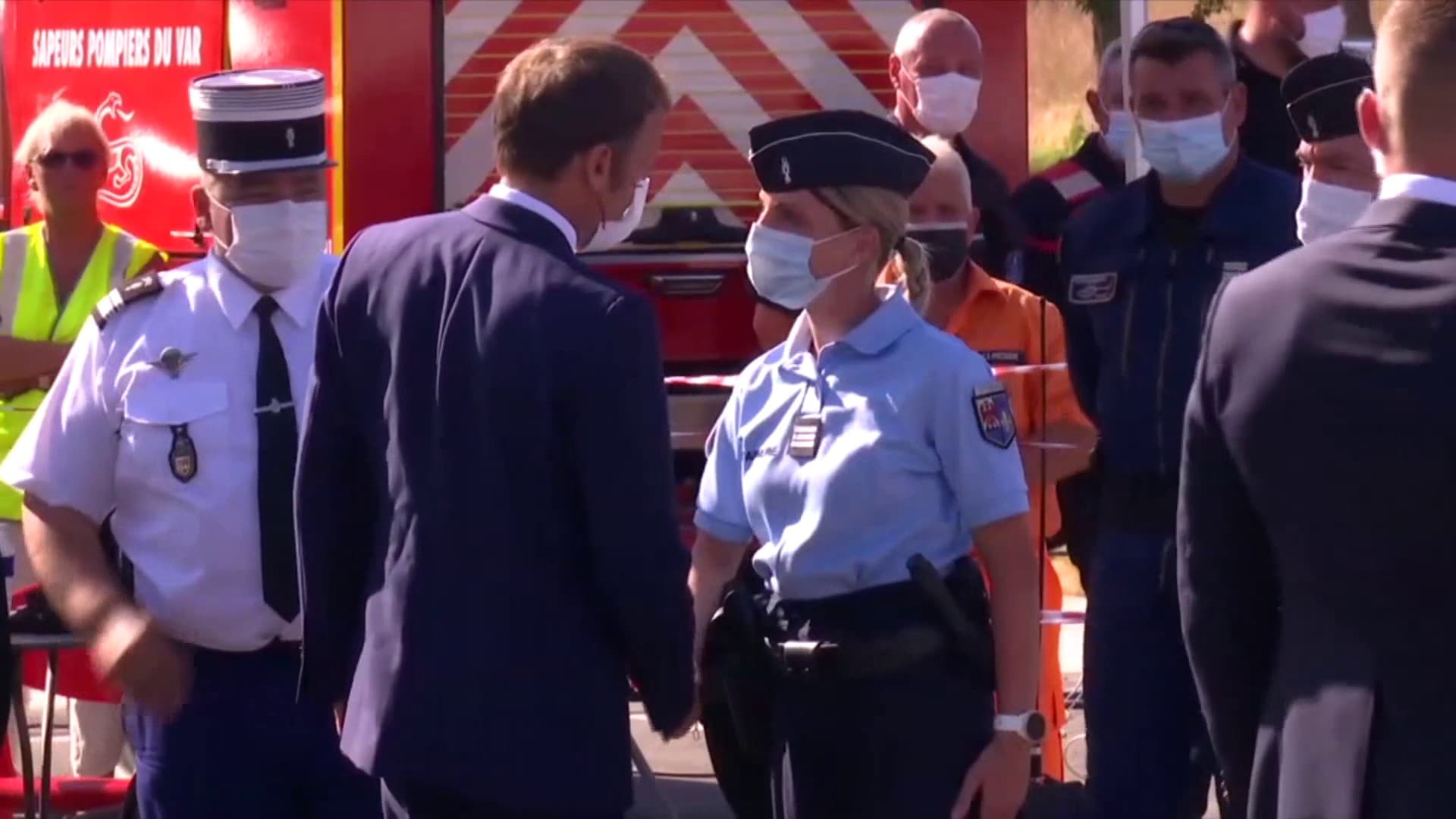 Emmanuel Macron ce mardi dans le Var.