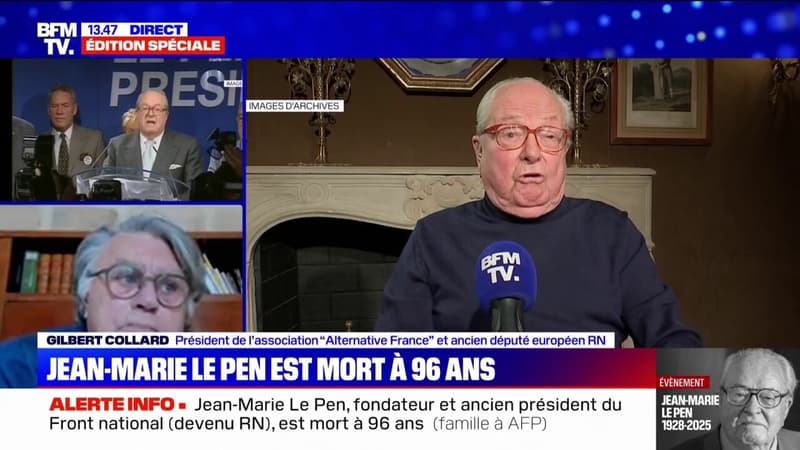 Mort de Jean-Marie Le Pen: Gilbert Collard, ancien député européen RN, salue 