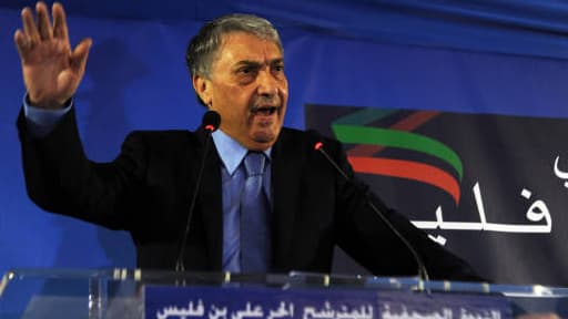 Le candidat perdant de l'élection présidentielle Ali Benfils, lors d'une conférence de presse le 15 avril 2014.