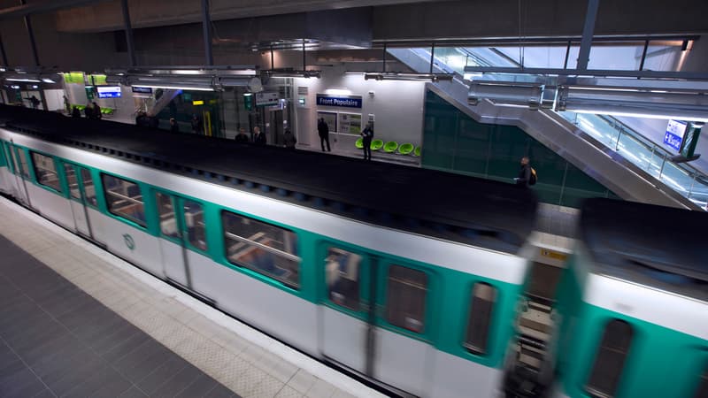 La ligne 12 du métro parisien, à la station Front Populaire, le 18 décembre 2012. (photo d'illustration)