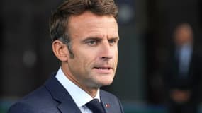 Emmanuel Macron à Marcoussis le 8 septembre 2022