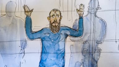 Michaël Chiolo lors du procès de l'attaque à la prison de Condé-sur-Sarthe, le 2 juin 2025 à Paris.