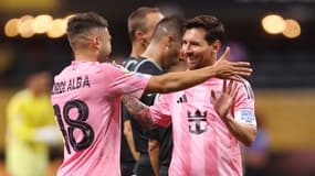 Jordi Alba et Lionel Messi lors du match de la Coupe du monde des clubs Inter Miami-Porto le 19 juin 2025