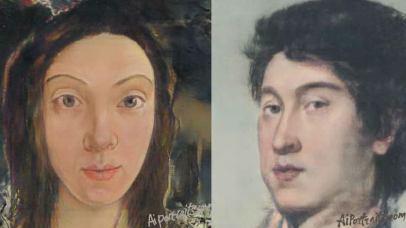 Images générées par la plateforme Aiportraits