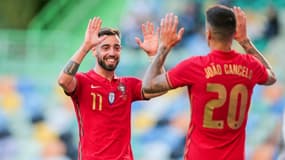 Bruno Fernandes et Joao Cancelo
