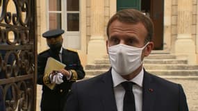 Emmanuel Macron, le 18 septembre 2020 à Condom, dans le Gers.