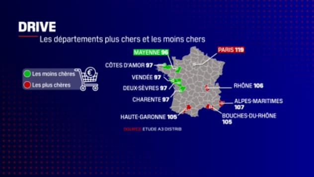 L'institut A3 Distrib recense chaque année les prix des drive partout en France dans une étude