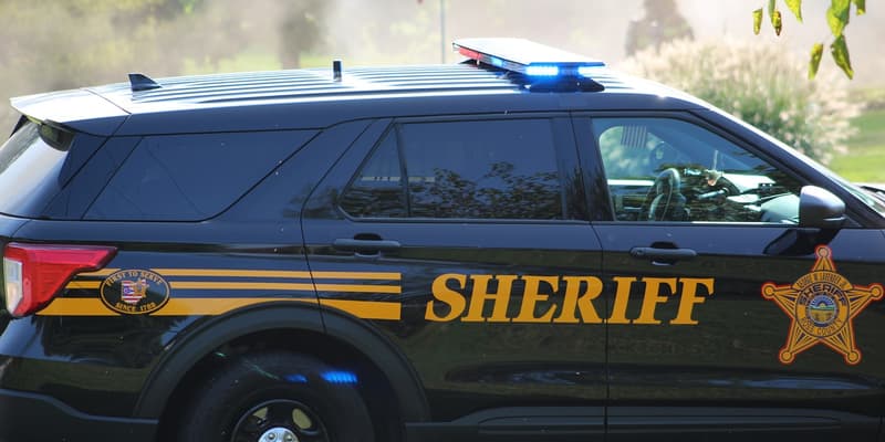 Une voiture de shérif aux États-Unis