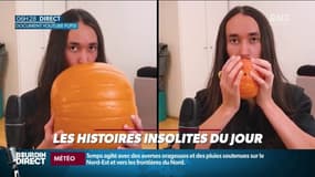 Il reprend les tubes de Billy Eilish et Toto... en soufflant dans des légumes