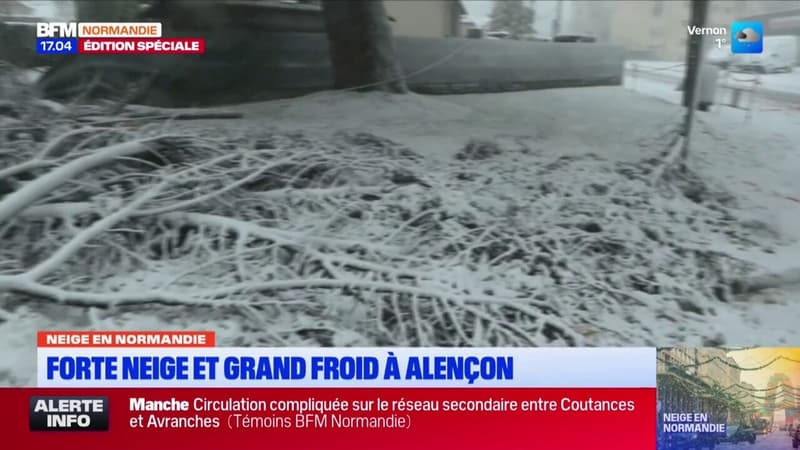 Alençon: plusieurs centimètres de neige sont tombés, des riverains privés d'électricité