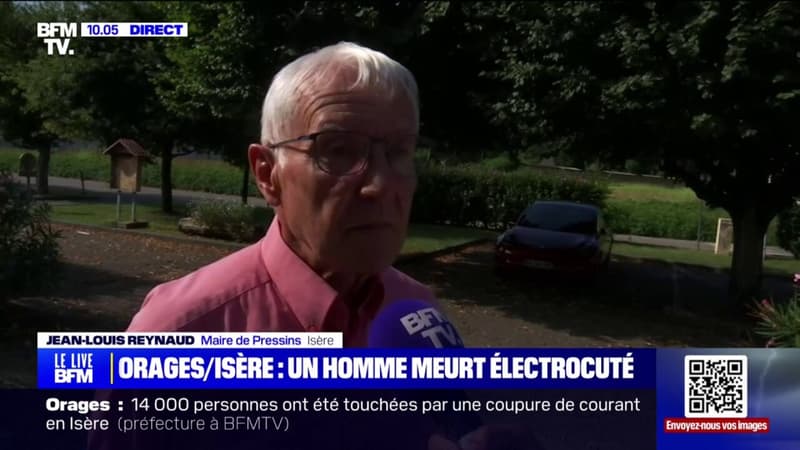 Orages en Isère: On est tous très tristes, confie le maire de Pressins après la mort d'un homme de 78 ans 