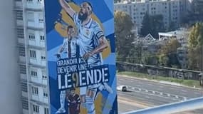 La fresque en l'honneur de Karim Benzema.